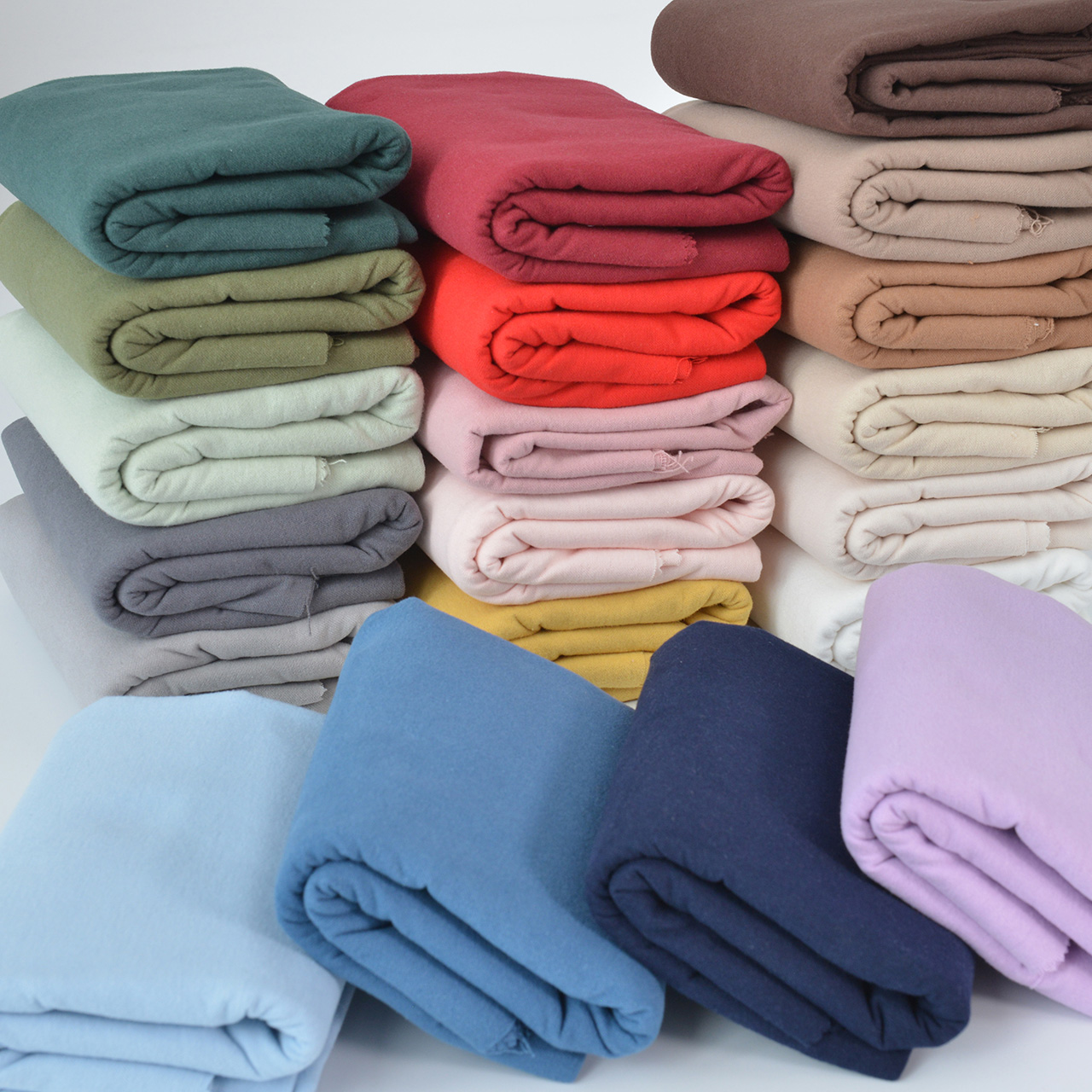 Flannel Shirt Lined - Halber Meter einfarbiger Flanellstoff für Babys,