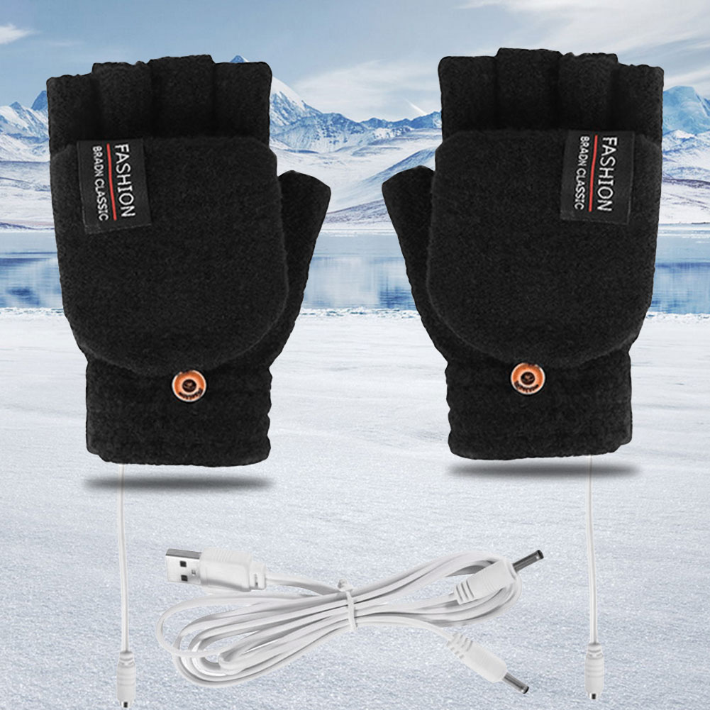 Hand Warmer Electric - Doppelseitige Heizhandschuhe, waschbare, wiederaufladbare Fäustlinge, warme,