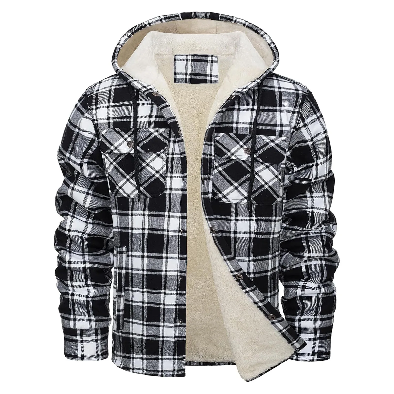 Dicke warme Flanell-Kapuzenjac – Flannel Shirt Lined Bewertung und Preis