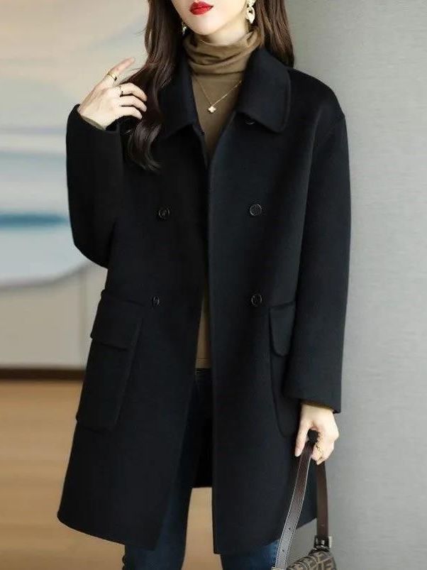 Stilvoller, mittellanger Wollm – Wool Coat Peacoat Bewertung und Preis