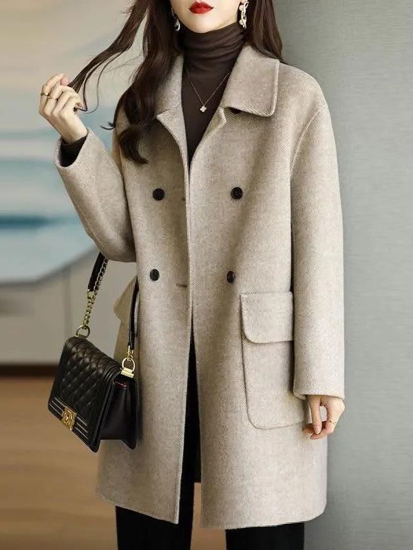 Stilvoller, mittellanger Wollm – Wool Coat Peacoat Bewertung und Preis