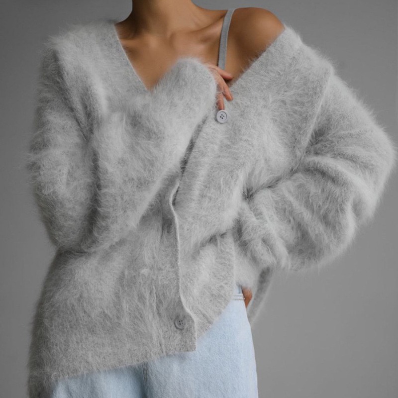 Flauschige Strickjacke für Dam – Wool Coat Peacoat Bewertung und Preis